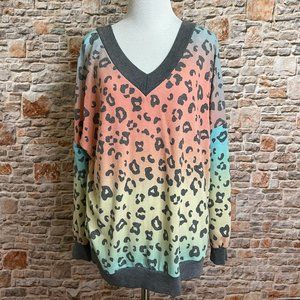 NWT Animal Print Long Sleeve Top